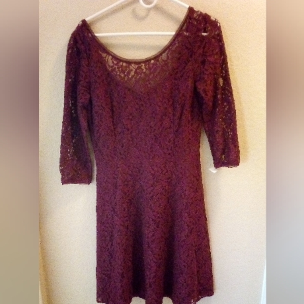 White Black House Market Dress (Burgundy) (Pre-owned)